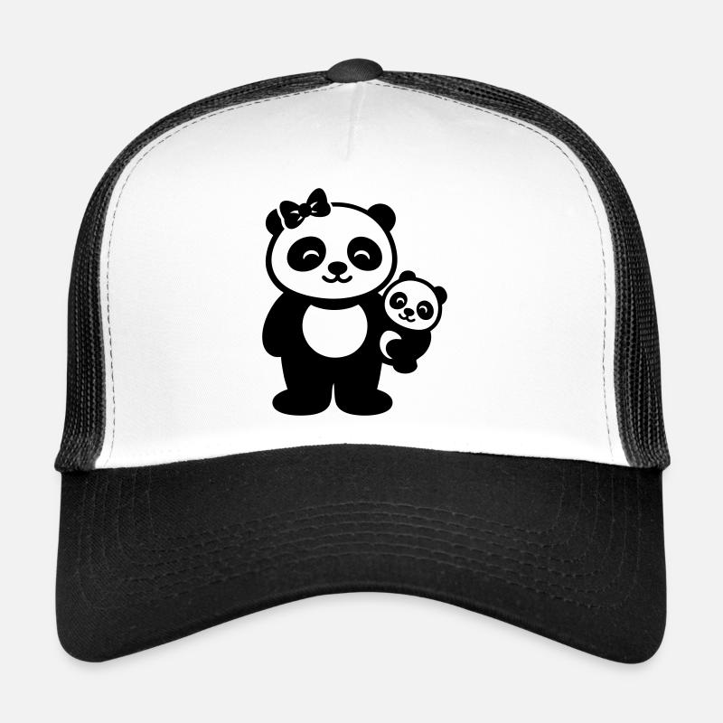 Maman Panda avec cadeau familial bébé Casquette trucker 