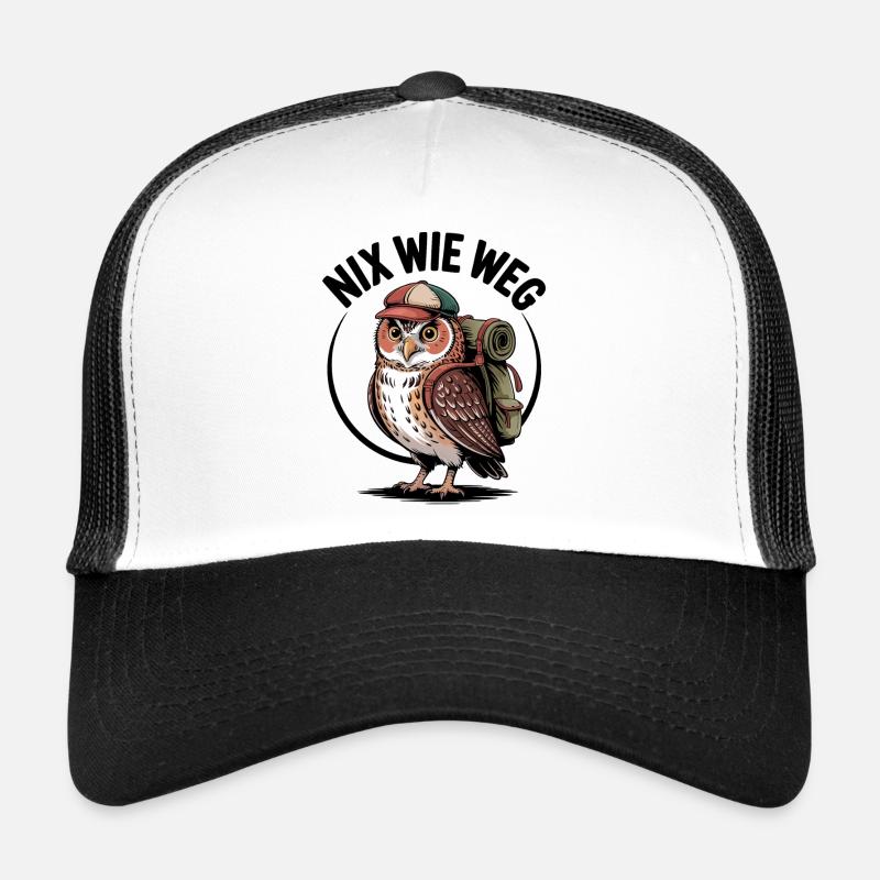 Hibou de randonnée avec sac à dos Casquette trucker 