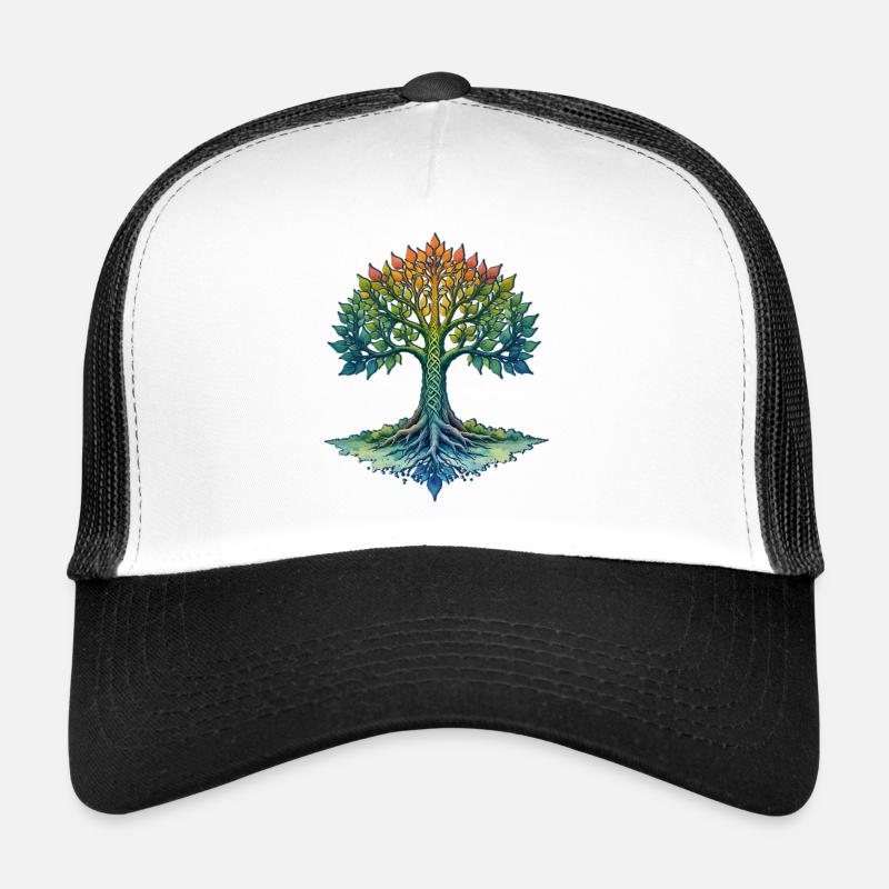 Rainbow Tree of Life Trucker Cap