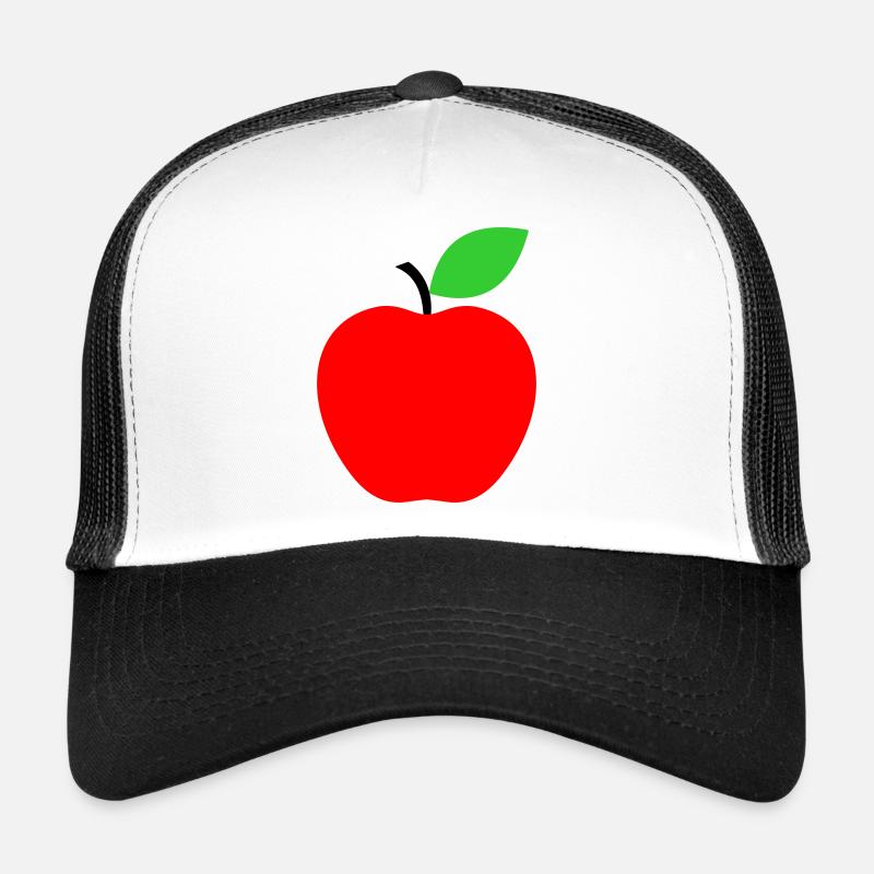 Icône minimaliste Red Apple Casquette trucker 
