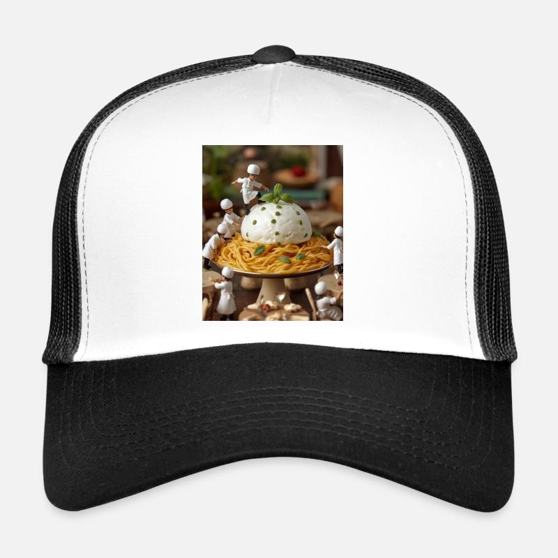 Miniature cooks on pasta table - Trucker Cap - white/black