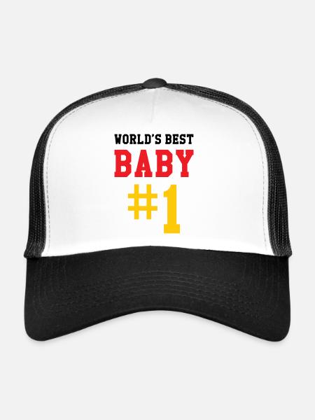 Meilleur bébé - Naissance - Enfant - Casquette trucker  - blanc/noir - Devant