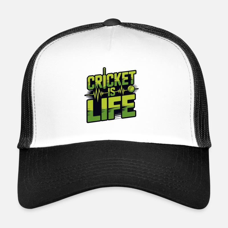 Funny Cricket Saying Vintage Cricket Game - Trucker Cap - white/black