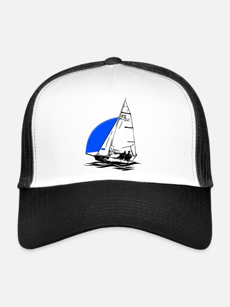 RS Feva XL Sailboat Youth Sailing Dinghy Regatta - Trucker Cap - white/black - Front