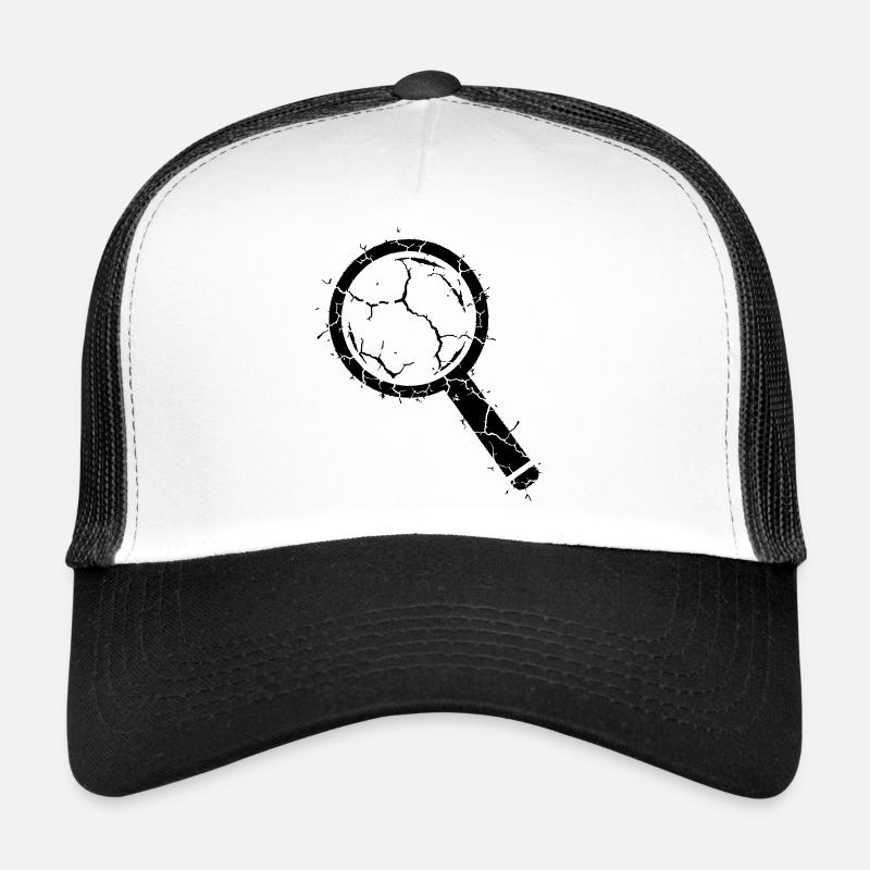 Zerbrochene Lupe Splitter Glas Vektor Trucker Cap