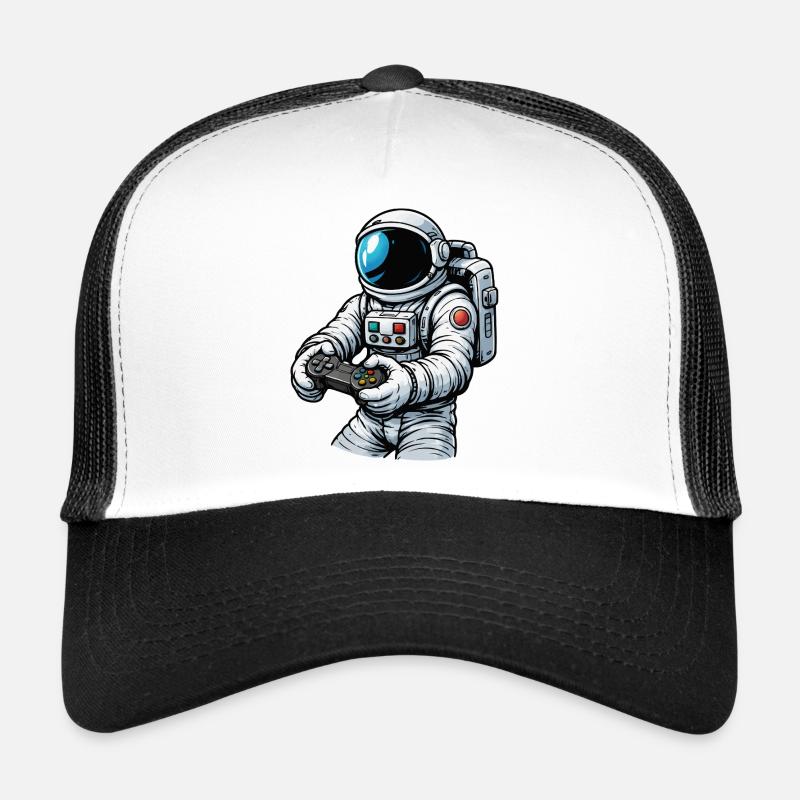 Astronaute avec manette de jeu Casquette trucker 