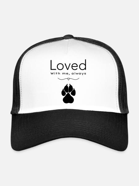 Le chien aimé - Casquette trucker  - blanc/noir - Devant