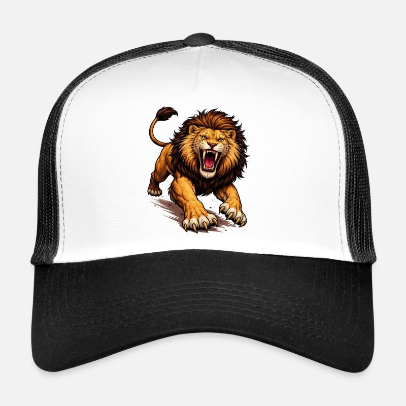 Kämpferischer Löwe Comic Trucker Cap