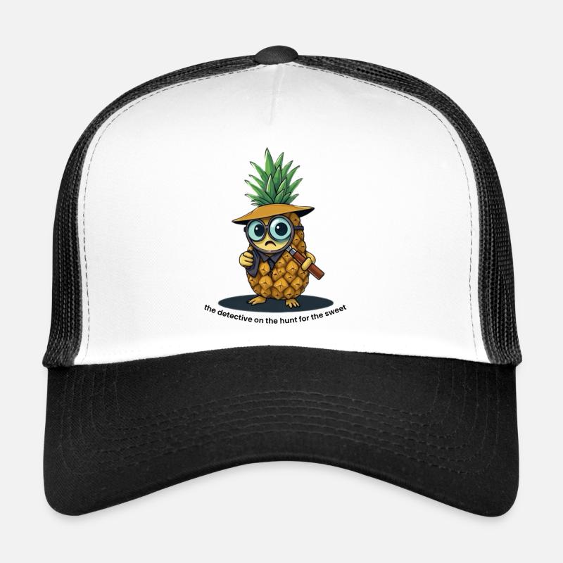 Pineapple Detective Caricature Trucker Cap