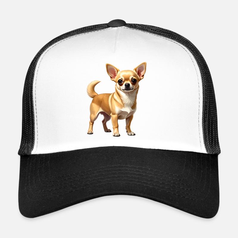 Fawn Chihuahua - Trucker Cap - Weiß/Schwarz
