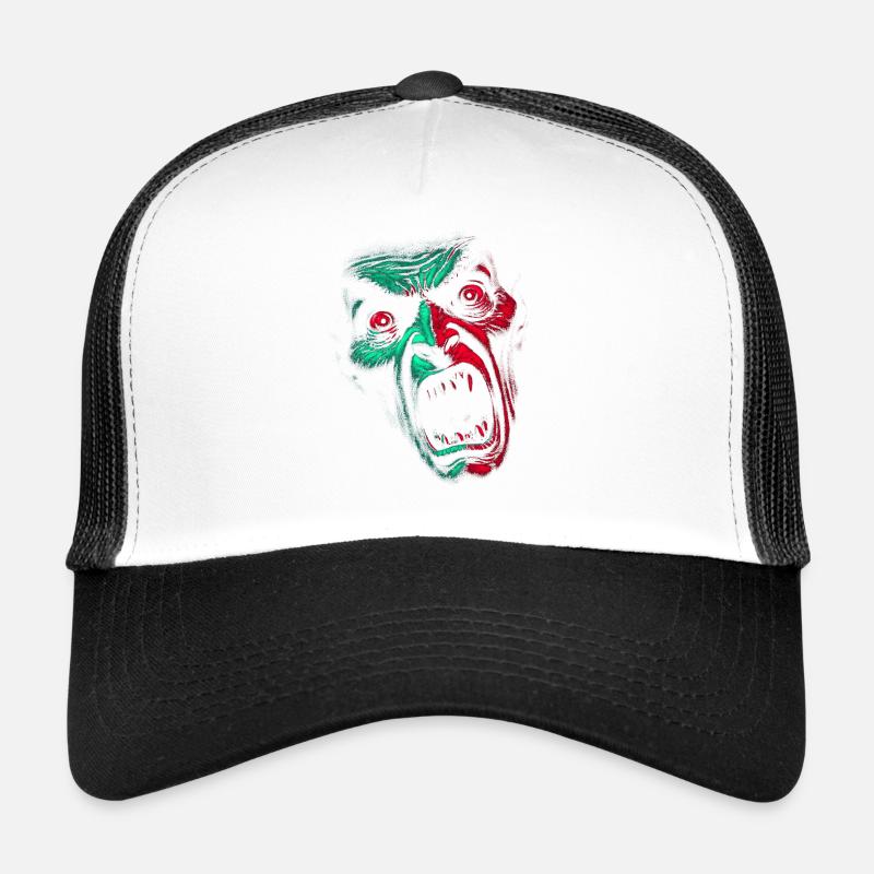 Split Face Horror GrünRot Trucker Cap