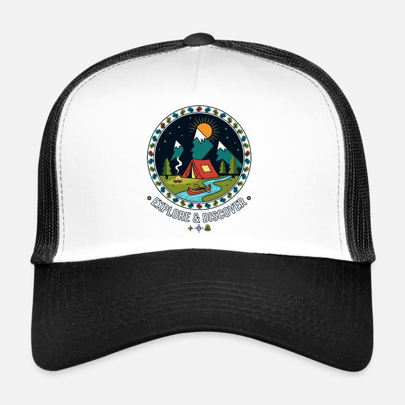 Adventure Camp by the River Camping Wilderness Adventure Trucker Cap
