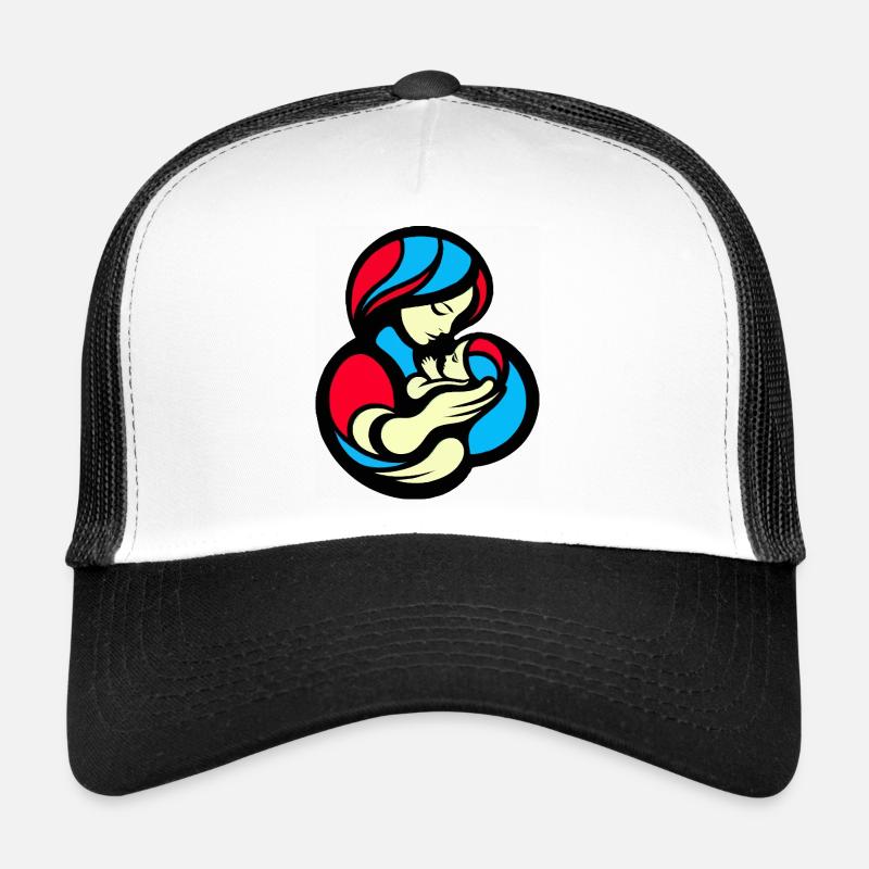 Style de blocs de couleur mère et enfant Casquette trucker 