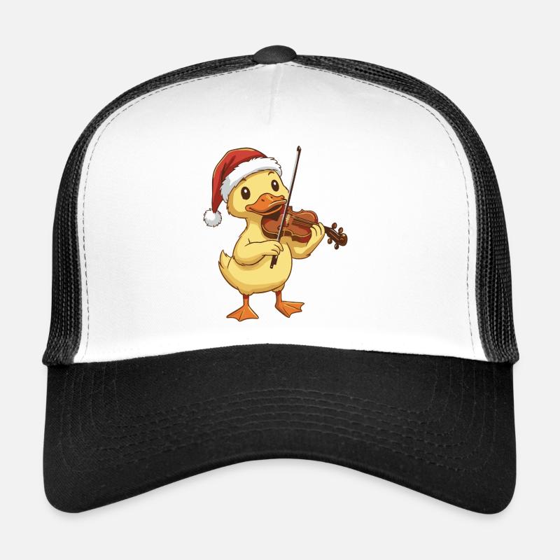 Weihnachts-Duck-Vogel spielt Geigenkunst Trucker Cap