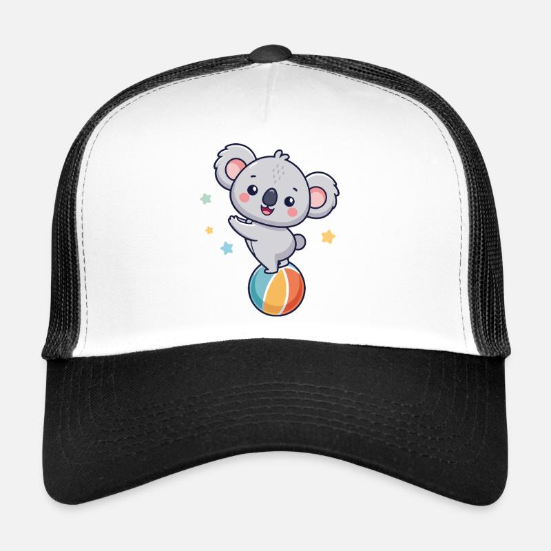 Koala jongleur sur ballon coloré Casquette trucker 