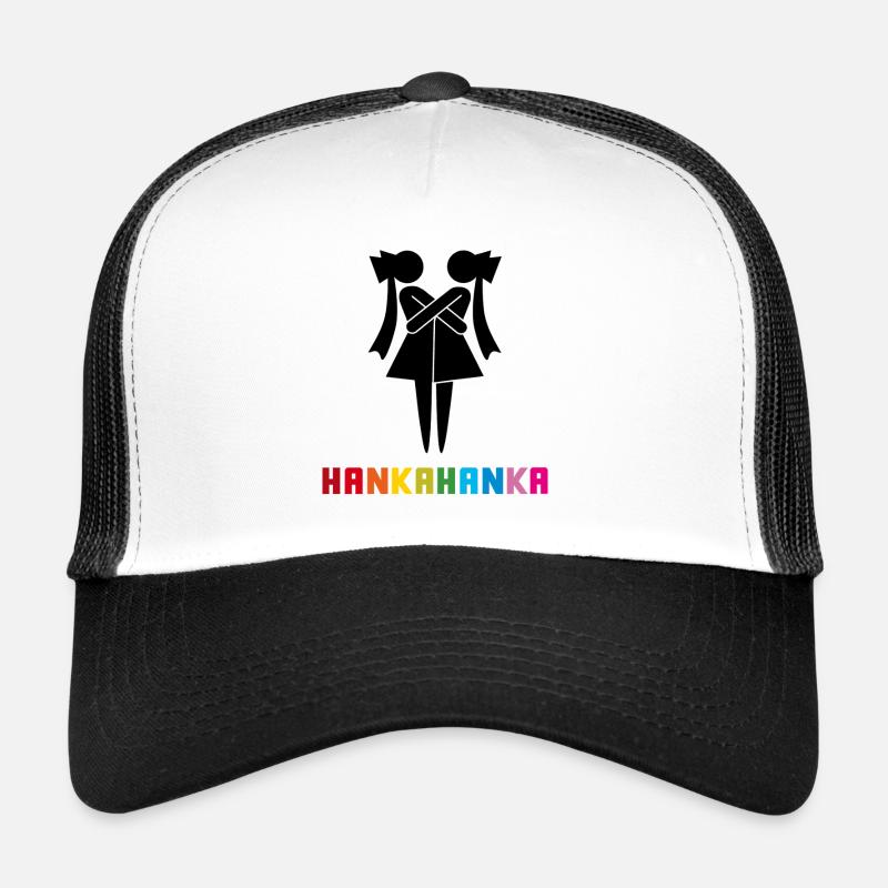 HANKAHANKA - Casquette trucker  - blanc/noir