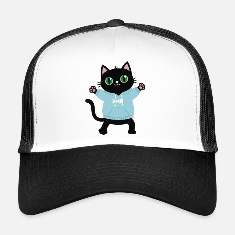 Lass dich umarmen. Kätzchen will gedrückt werde. - Trucker Cap - Weiß/Schwarz