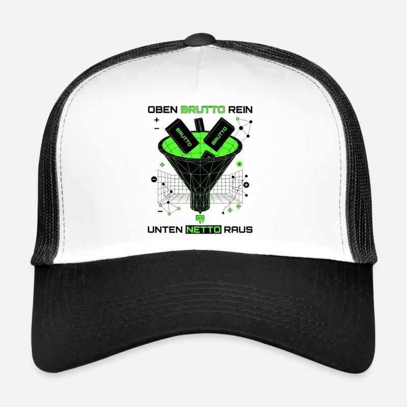 Top gross in bottom net out Trucker Cap
