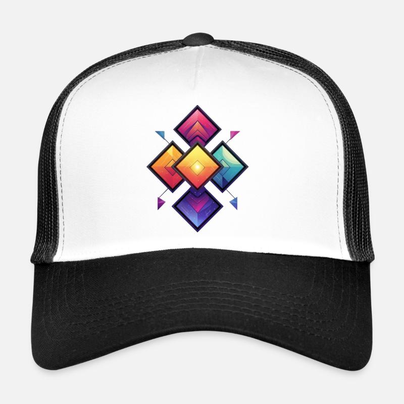 Rainbow Diamond Kaleido Trucker Cap