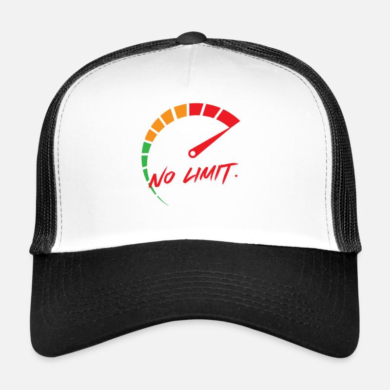 No limit: speed display - Trucker Cap - white/black