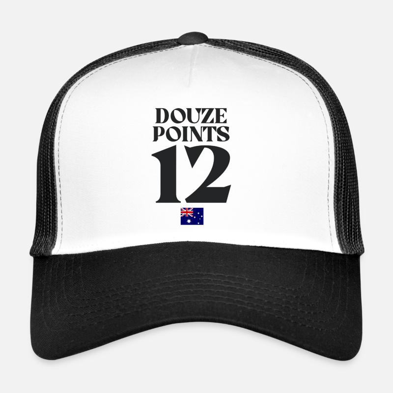 Douze Points Australie Eurovision - Casquette trucker - blanc/noir