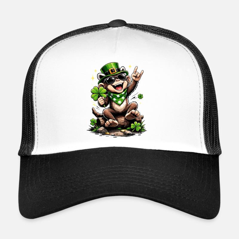 Affe St. Patty's Kleeblatt Lustig Geschenk Trucker Cap