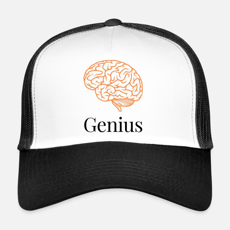 Gehirn in orangen Linien Trucker Cap