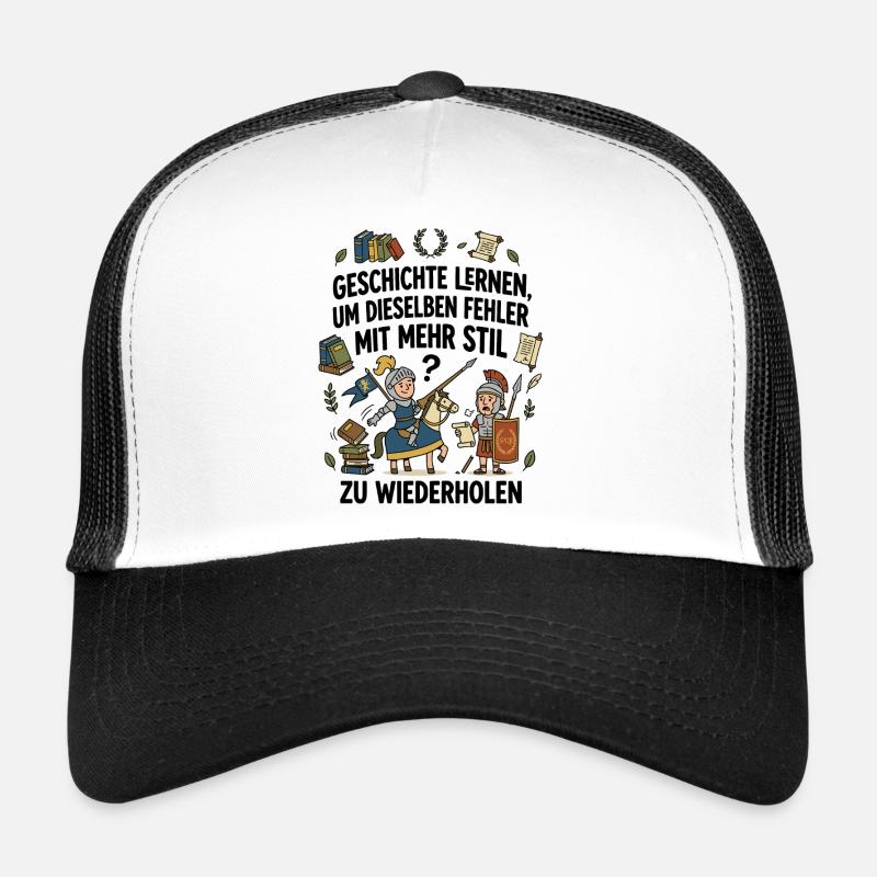 Ritter und Römer Illustration lustig Trucker Cap