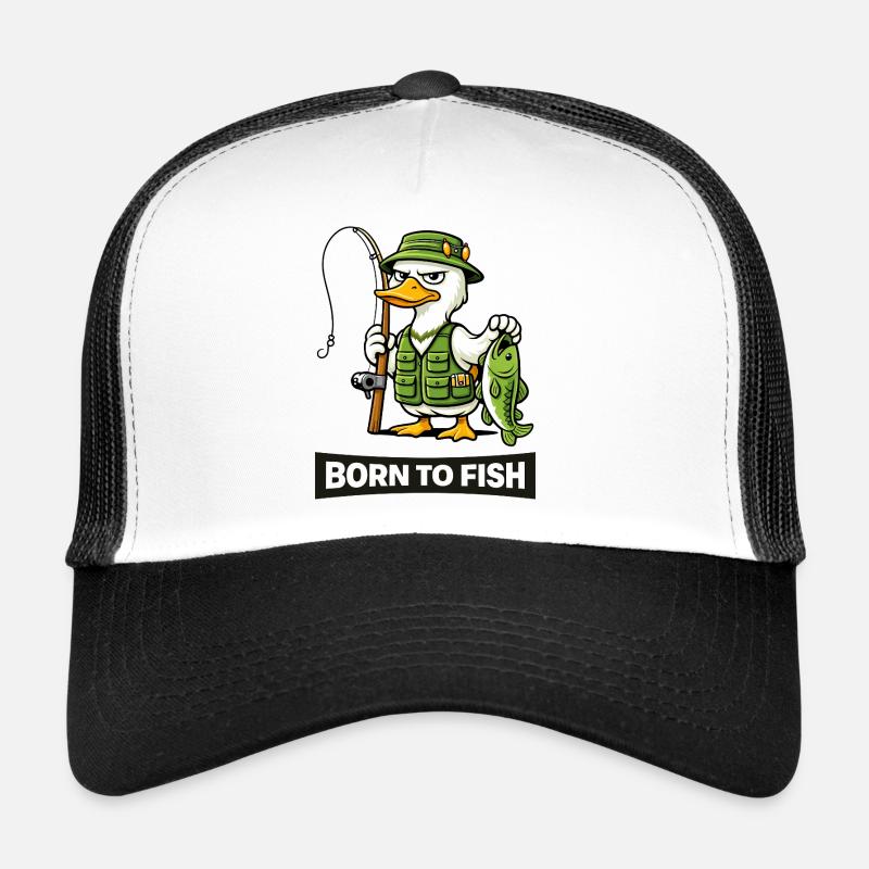Né de pêcheur au canard pêcheur Casquette trucker 