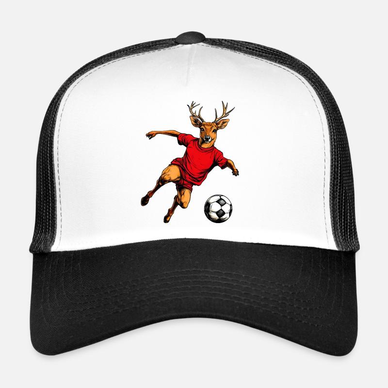 Soccer Hirsch - Trucker Cap - white/black