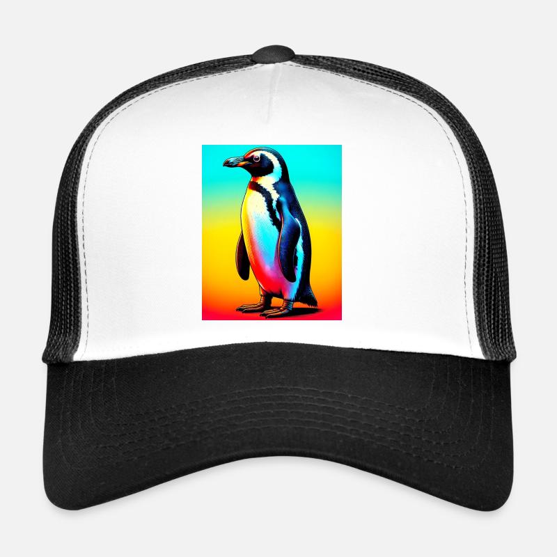 pingouin - Casquette trucker  - blanc/noir
