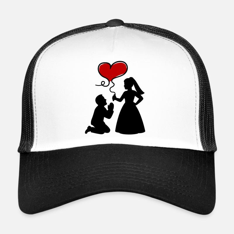 Bride and groom Wedding Trucker Cap