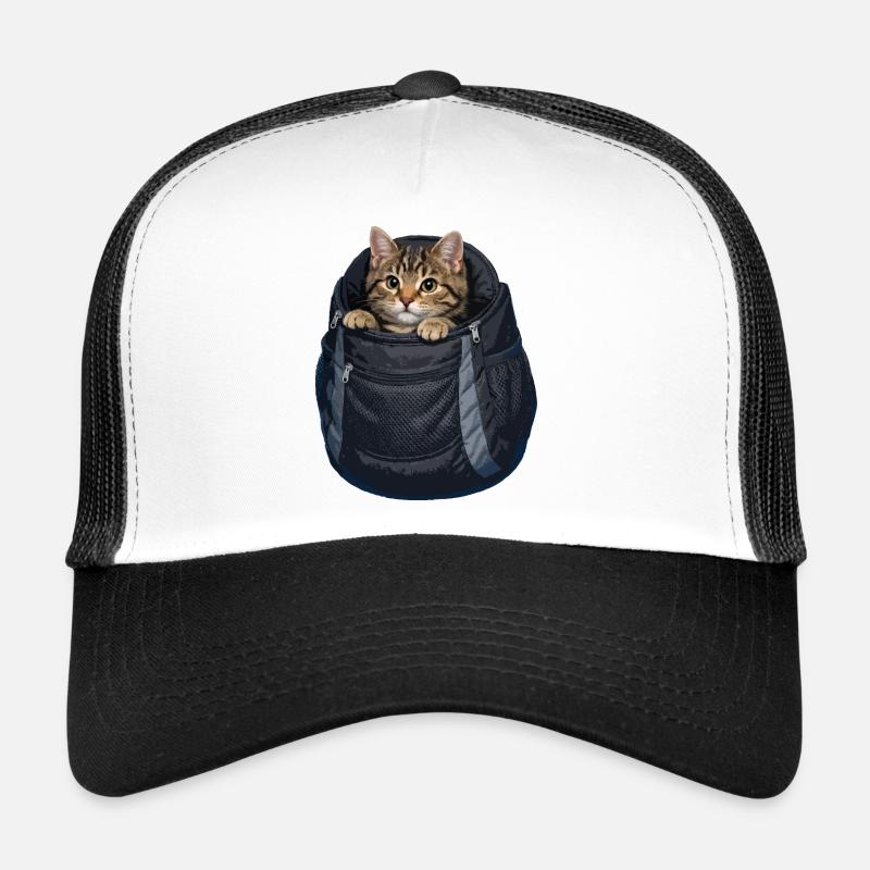 Cat in a poke Trucker Cap