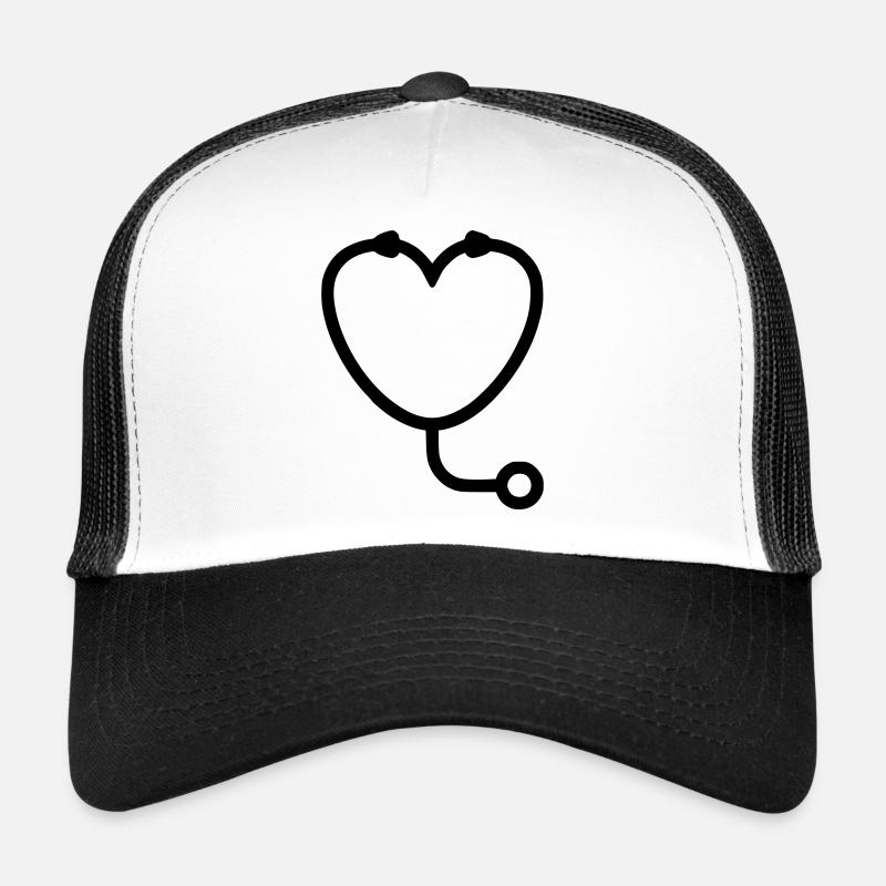 Tierarzt Herz Stethoskop Logo Trucker Cap