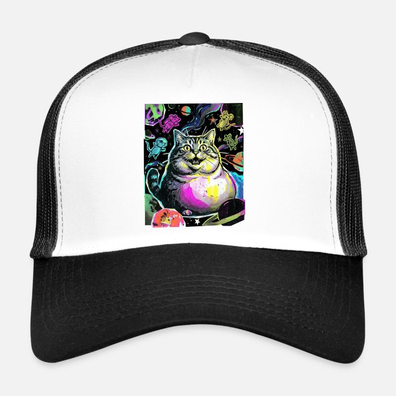 Thick Space Cat Trucker Cap