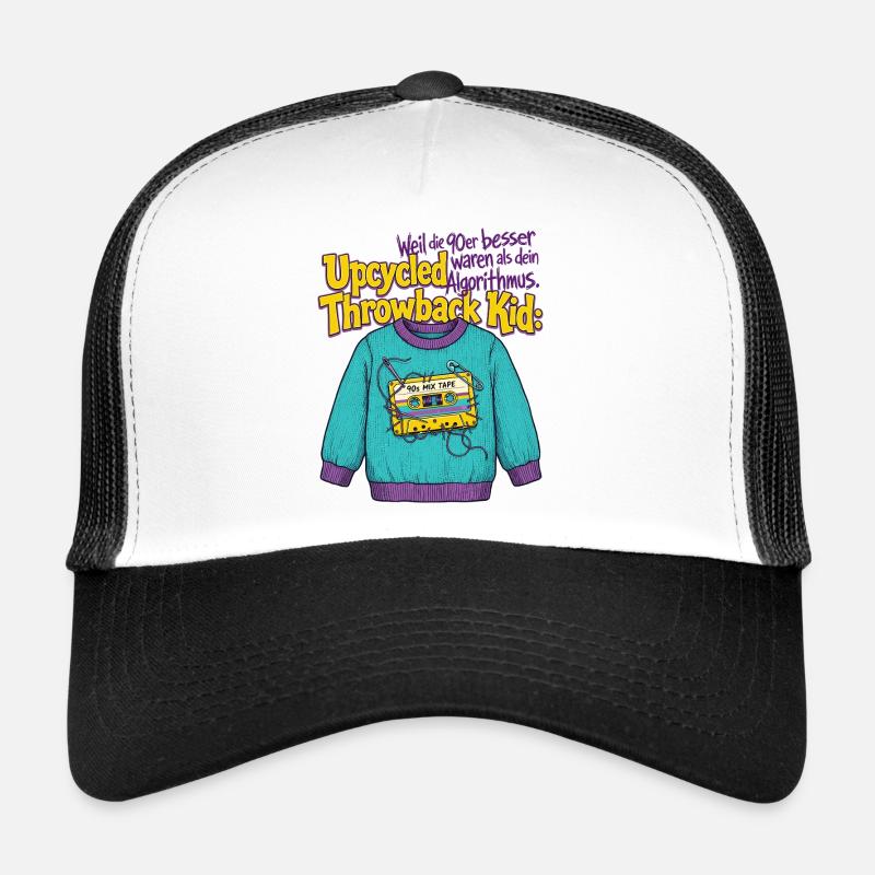 90s Upcycled Throwback Retro Cassette Trucker Cap
