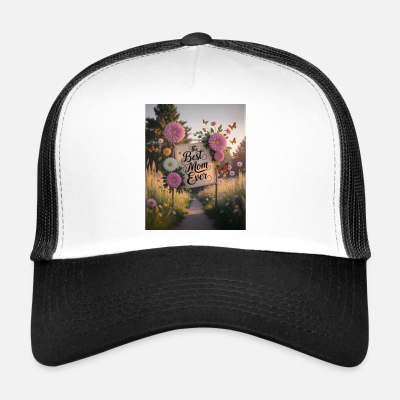 Beste Mama Ever Gartenzauber - Trucker Cap - Weiß/Schwarz