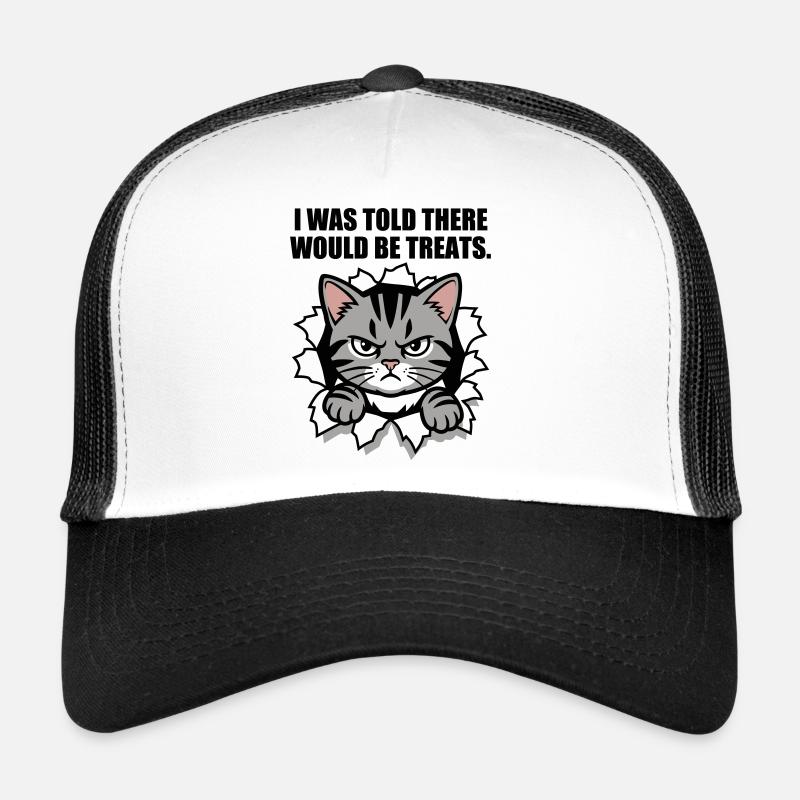 Unhappy cat looking for treats Trucker Cap