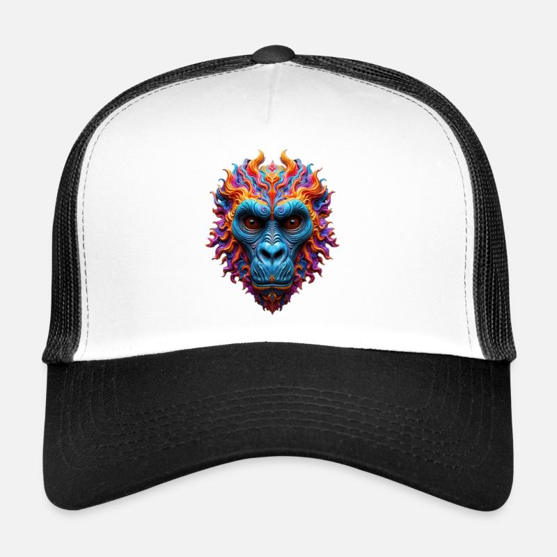 Gorille Flamboyant Éclatant Casquette trucker 