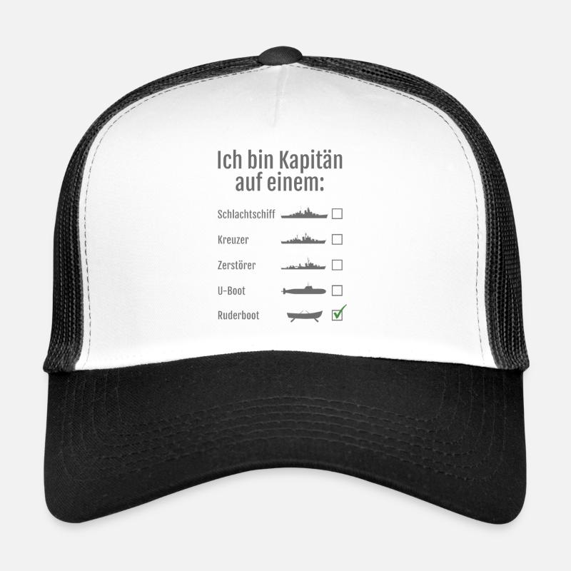 I'm a captain on a ... - Trucker Cap - white/black