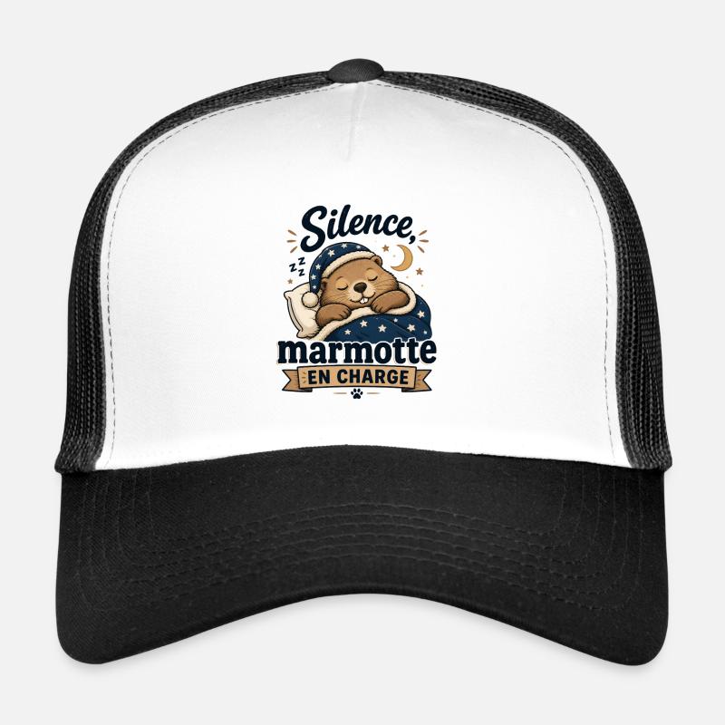 Silence marmotte en charge Casquette trucker 