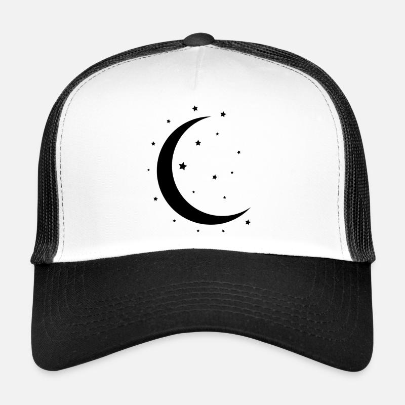 Croissant de Lune et étoiles Casquette trucker 