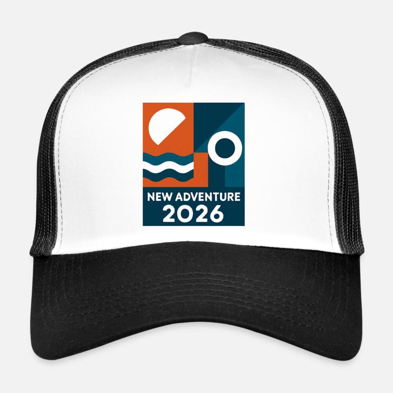 Nouvelle Aventure 2026 - Casquette trucker - blanc/noir