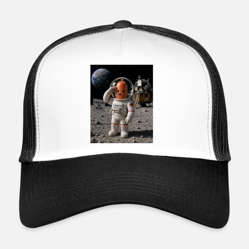 Astronaut Würstchen 2 - Trucker Cap - Weiß/Schwarz