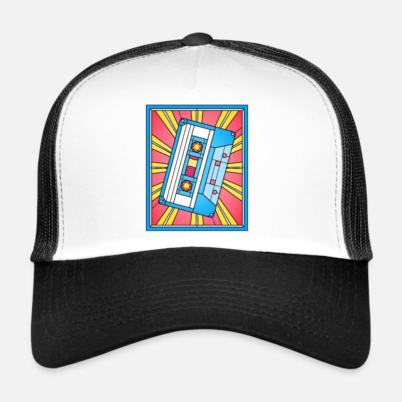 Illustration de cassette en vitrail Casquette trucker 