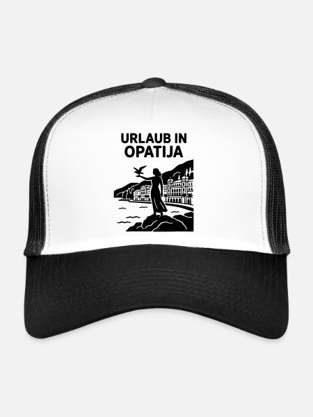Opatija Holidays Croatia - Trucker Cap - white/black - Front
