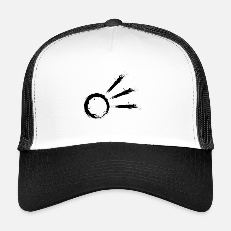 Komet Symbol Schweifstern Astrologie Astronomie - Trucker Cap - Weiß/Schwarz