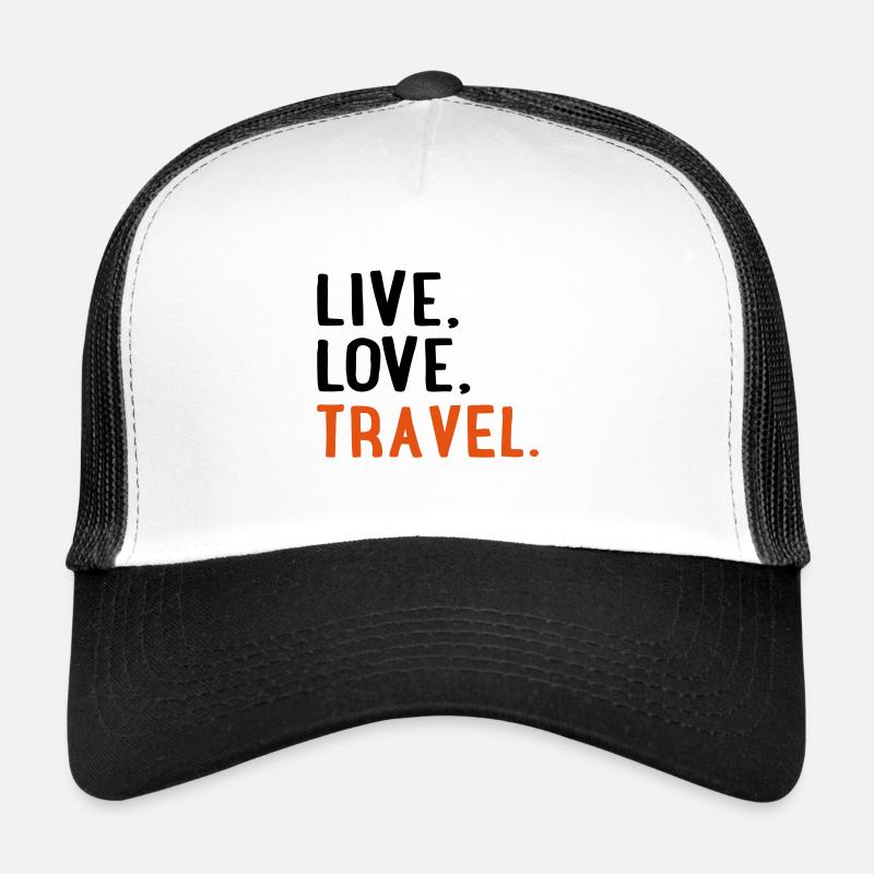 reisen - Trucker Cap - Weiß/Schwarz