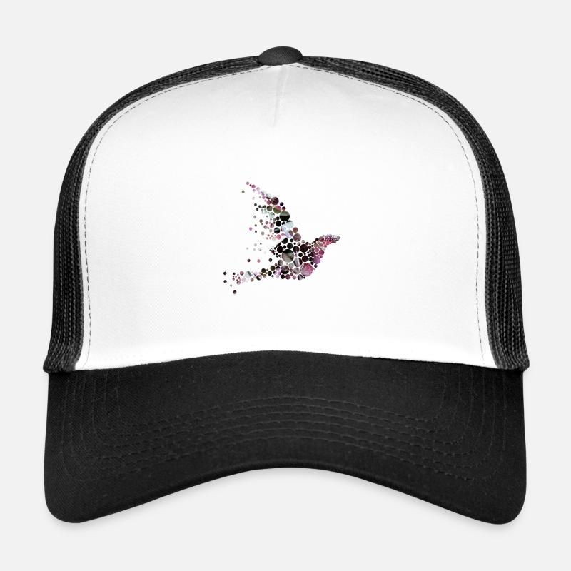 schwalbe rosa vogel Geschenk Valentinstag - Trucker Cap - Weiß/Schwarz