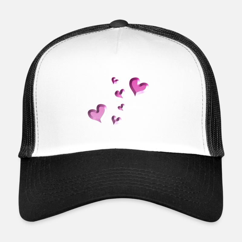 pink heart pattern glitter Trucker Cap